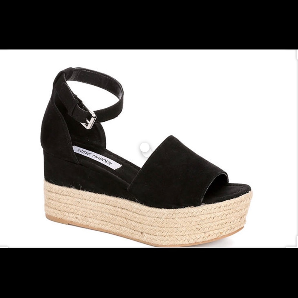 Steve Madden black Espadrilles sz10